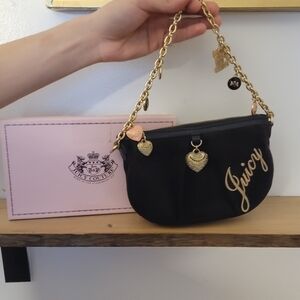Juicy Couture Black Mini Bag with Gold Accents